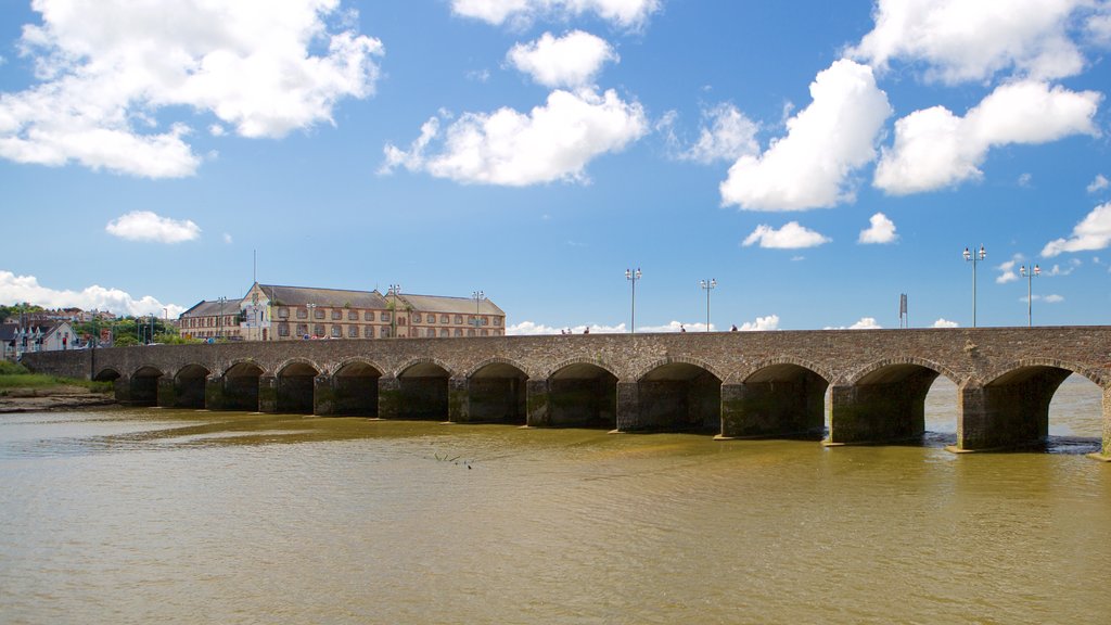 Barnstaple showing a river or creek and a bridge