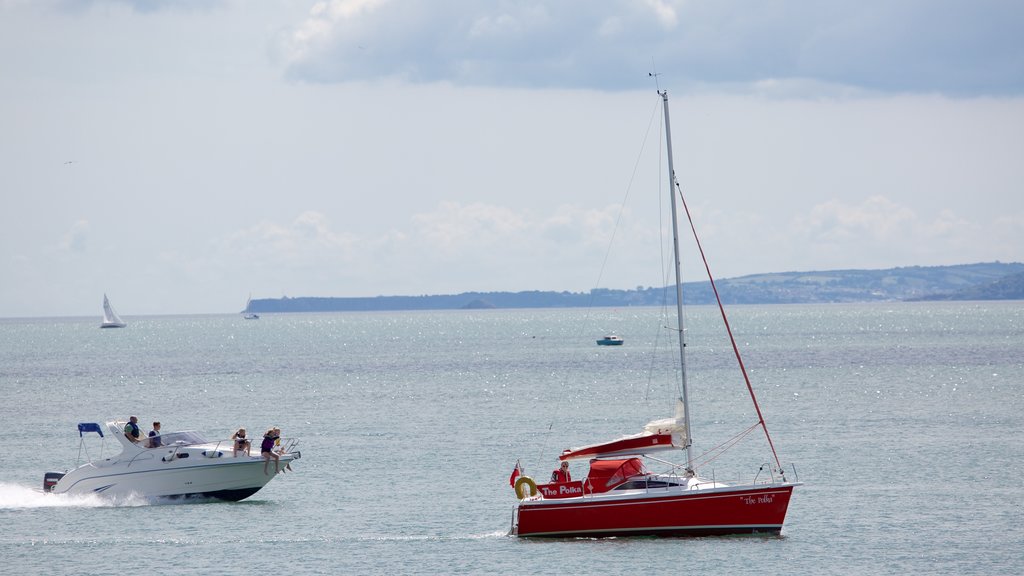 Exmouth showing boating and general coastal views