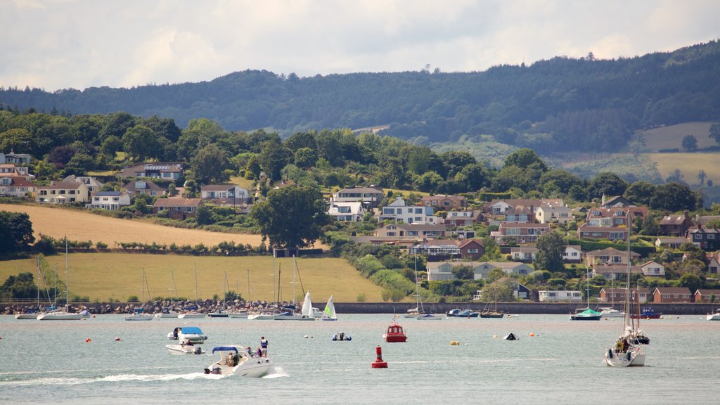 Exmouth featuring a coastal town, general coastal views and boating