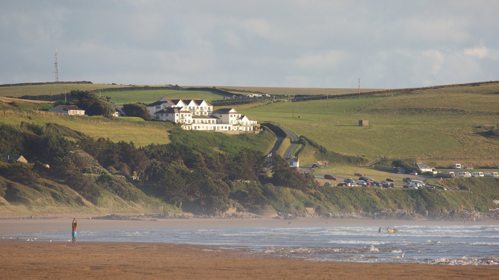 Woolacombe showing tranquil scenes, a sandy beach and a house