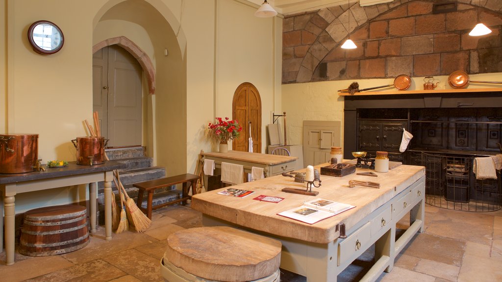 Powderham Castle showing heritage elements, interior views and château or palace