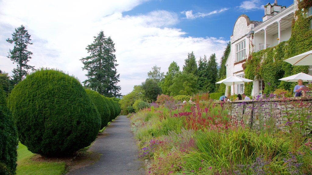 Lake District Visitor Centre at Brockhole featuring café lifestyle, a house and a garden