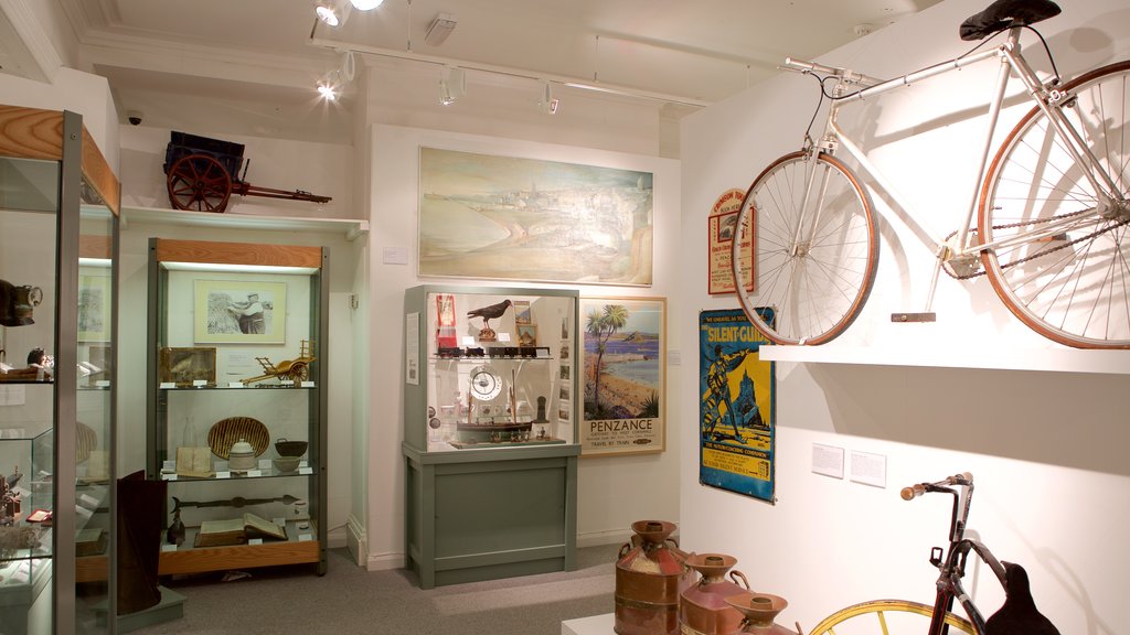 Penlee House Gallery and Museum showing interior views