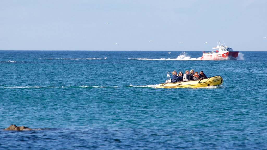 Porthminster Beach which includes general coastal views and boating