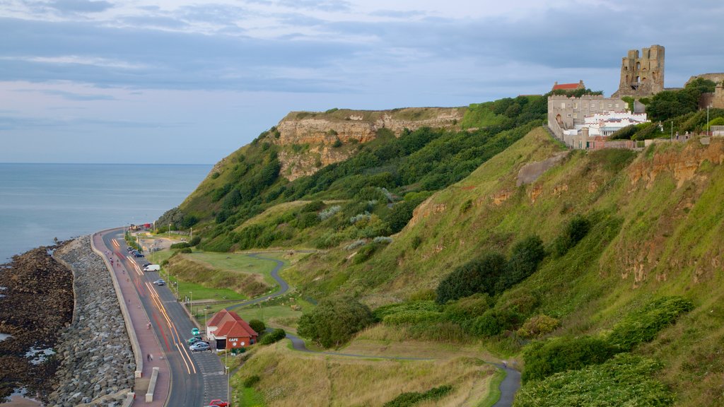 North Bay Beach which includes a coastal town and general coastal views