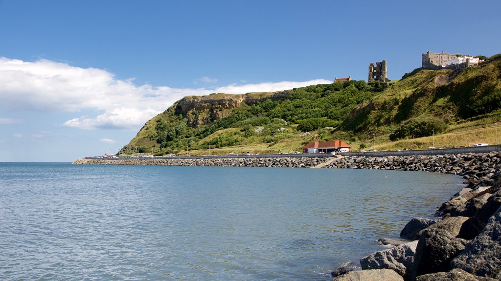 North Bay Beach showing rugged coastline