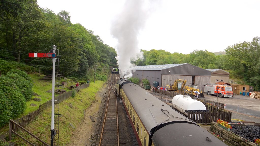 Cúmbria mostrando elementos de patrimônio e itens de ferrovia