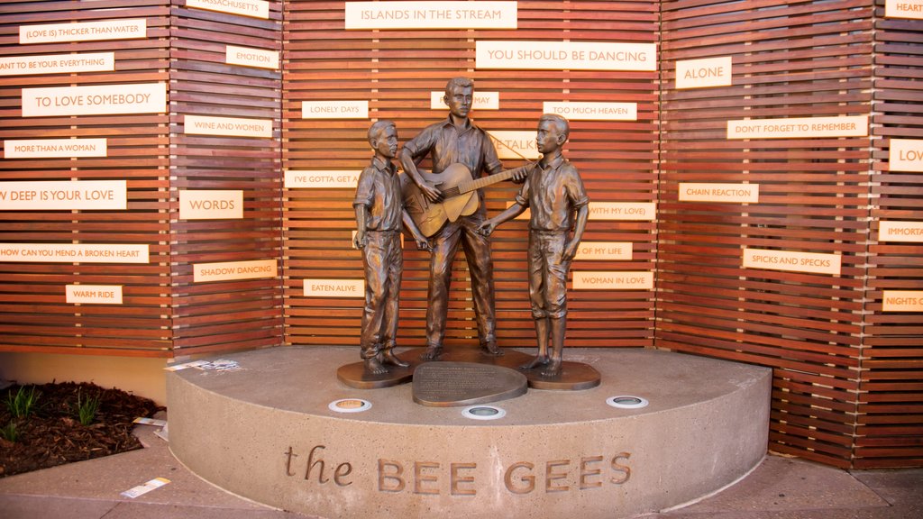 Bee Gees Way featuring outdoor art and a statue or sculpture