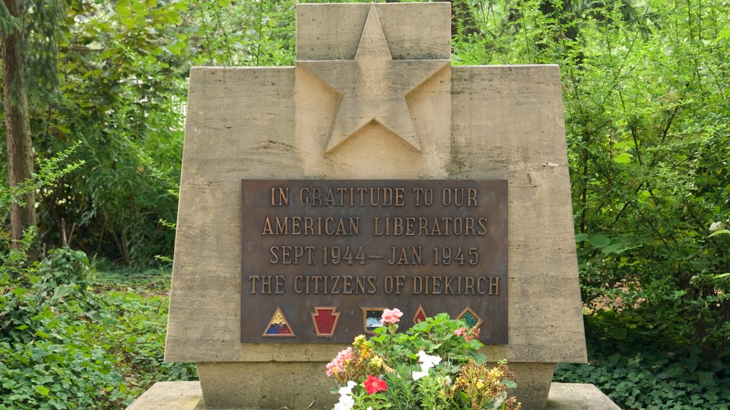 Diekirch which includes a memorial