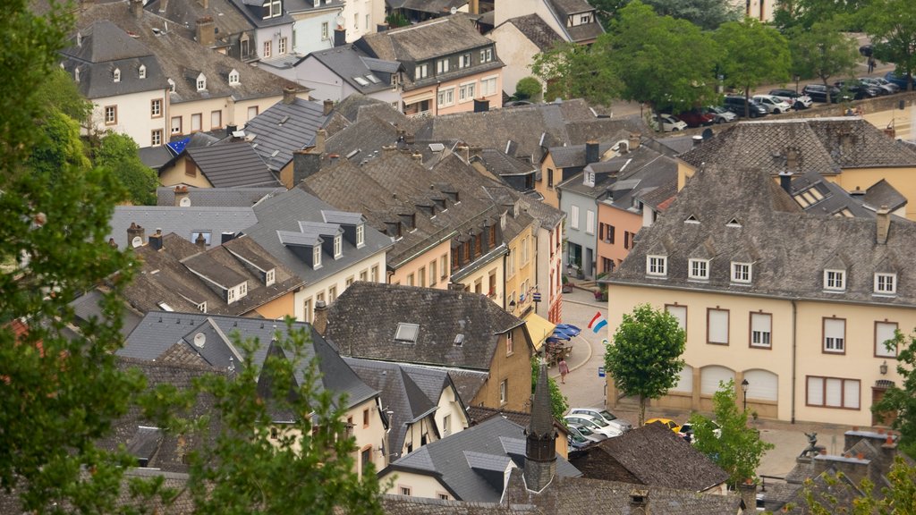 Vianden ofreciendo una pequeña ciudad o pueblo