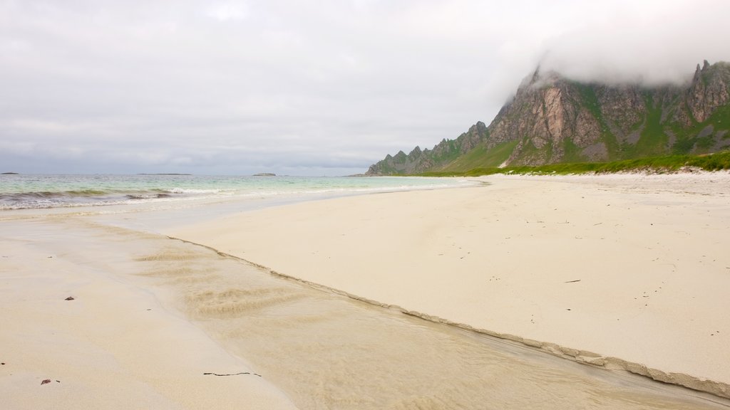 Bleik-stranden som viser en sandstrand