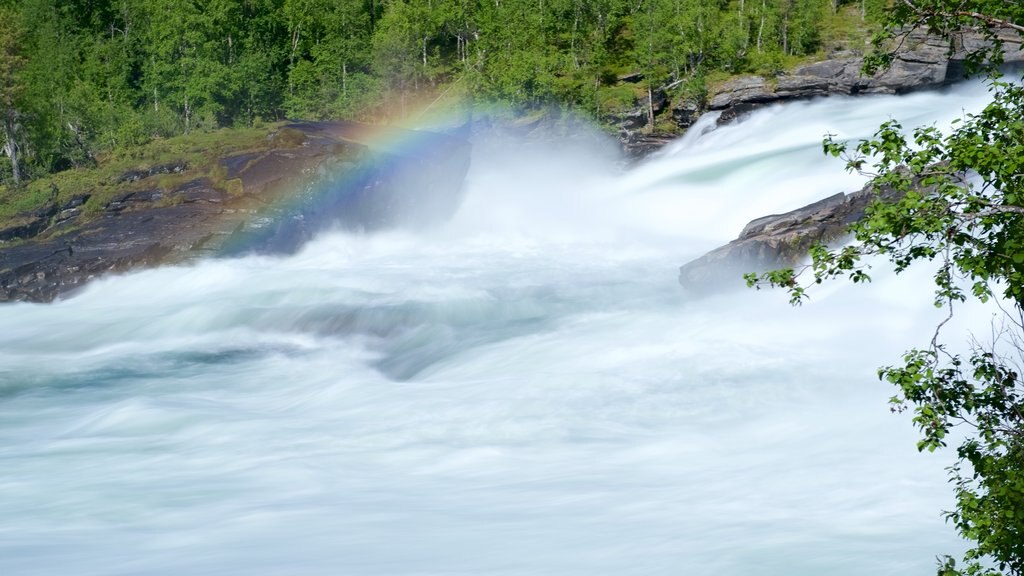 Cascada de Maalselvfossen ofreciendo escenas tranquilas