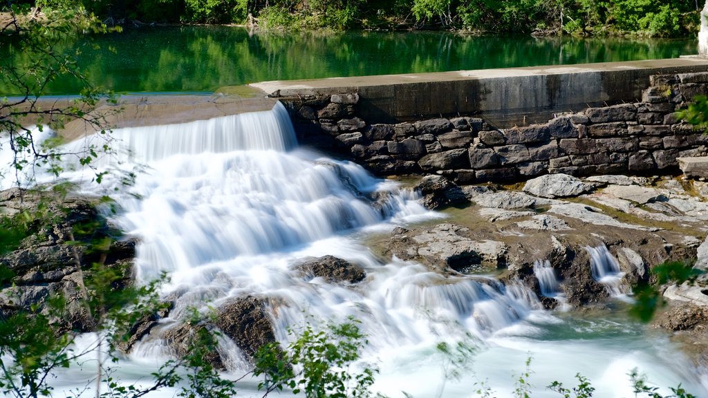 Bardufossen Waterfall showing rapids