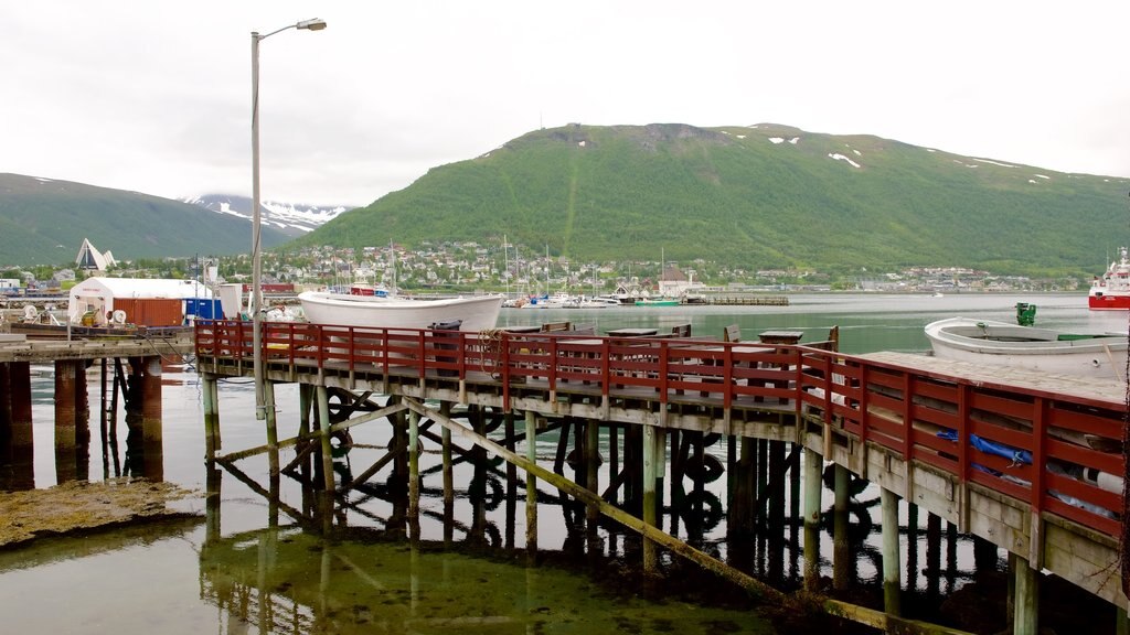 Museu Polar mostrando uma cidade pequena ou vila e canoagem