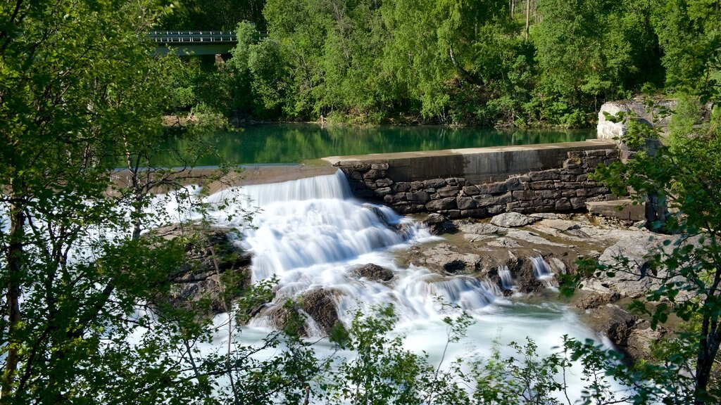 Bardufossen Waterfall which includes rapids