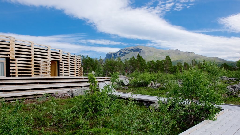 Parque Nacional de Stora Sjofallet que incluye arquitectura moderna