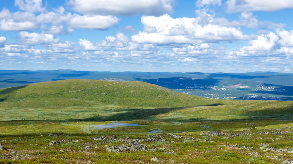 Mount Dundret which includes landscape views and tranquil scenes