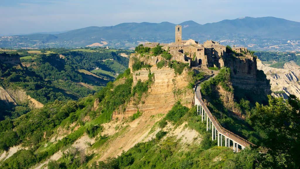 Bagnoregio which includes a castle and a bridge