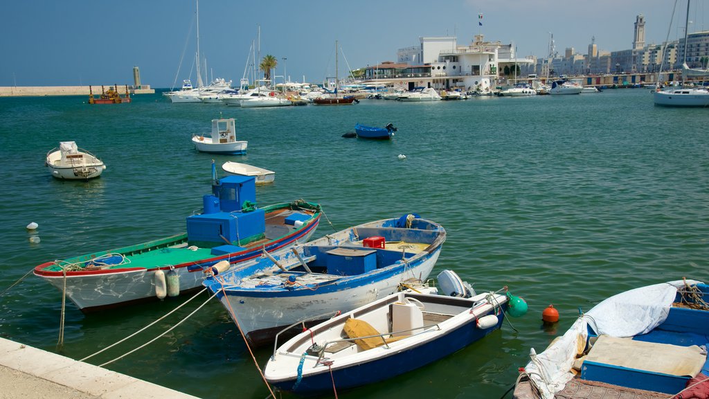 Bari Harbor which includes general coastal views