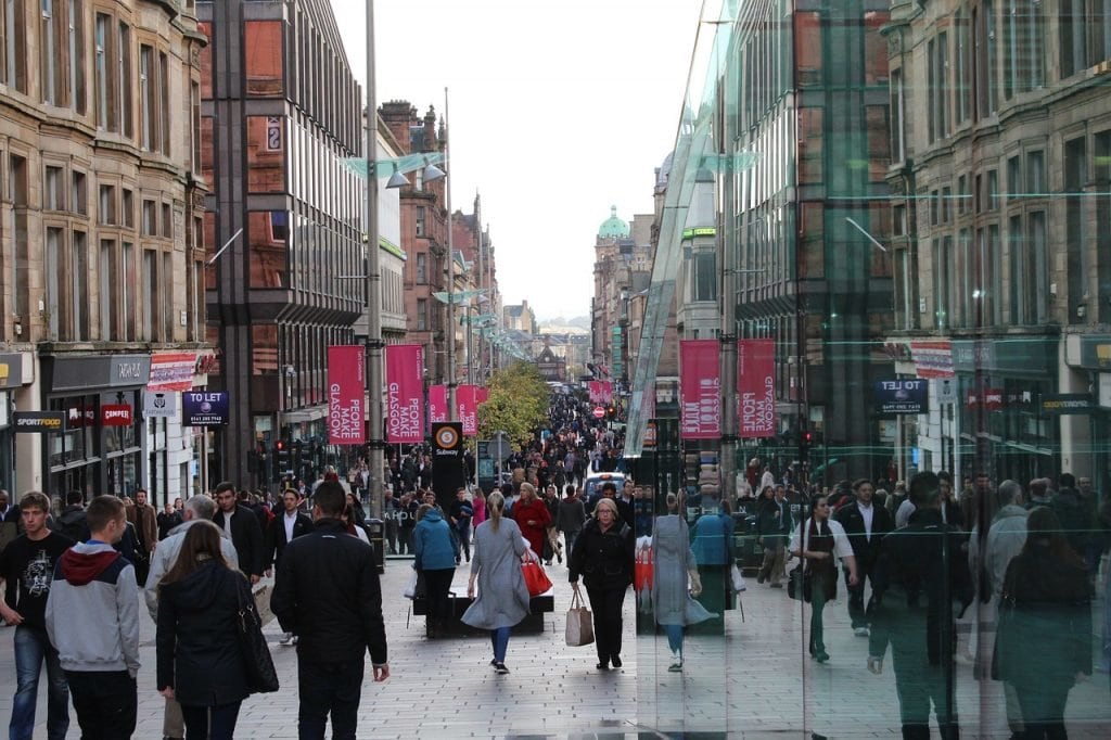 Stadtzentrum von Glasgow