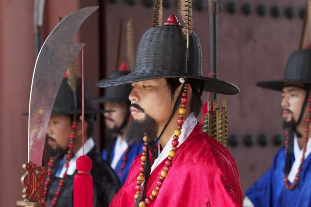 Palastwache in Gyeongbokgung, Seoul