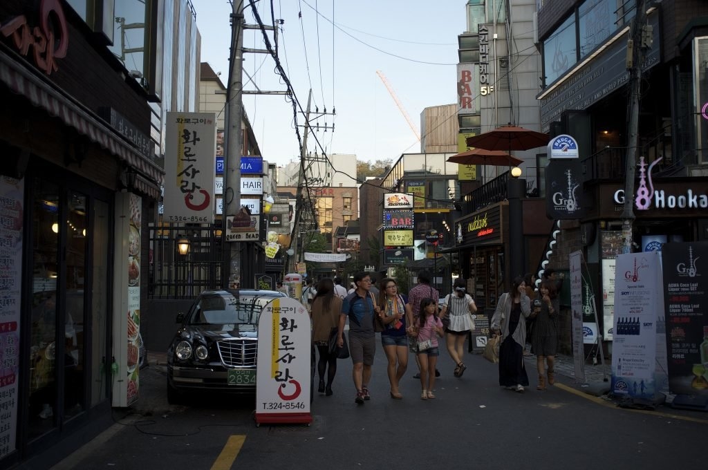 Studentenviertel Hongdae in Seoul