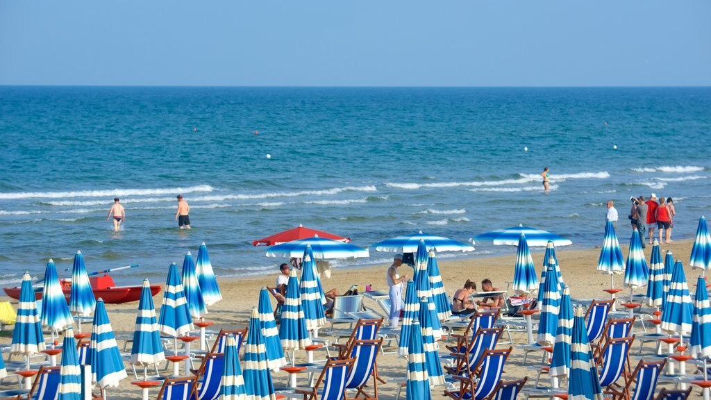 Pizzomuou showing a sandy beach and general coastal views