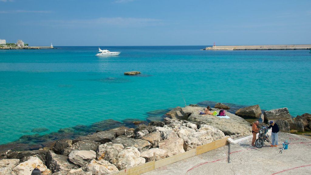 Otranto Waterfront showing rocky coastline