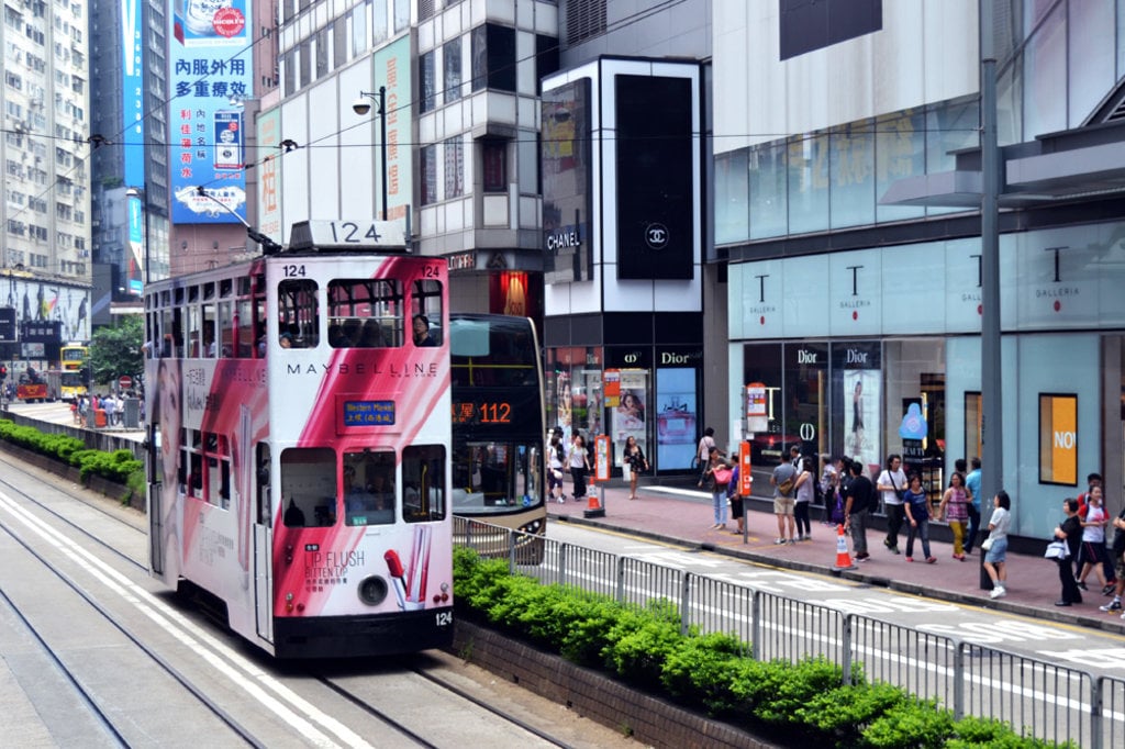 Doppeldeckertram in Hongkong