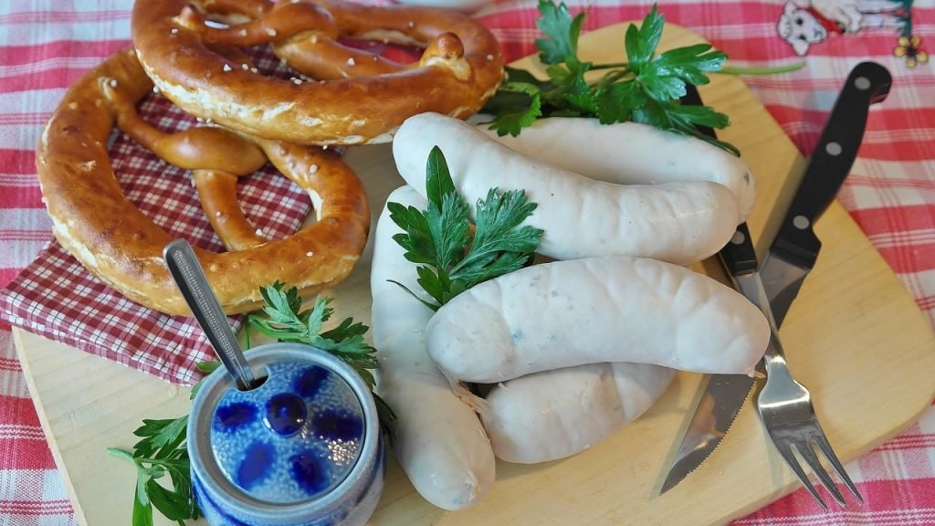 Weißwurst auf dem Oktoberfest in München