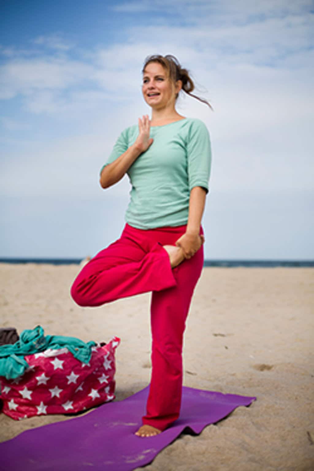 Der Strand ist ideal zum Yoga-Training © Stefanie Preuin