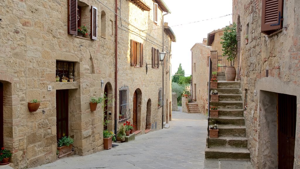 Monticchiello which includes heritage architecture