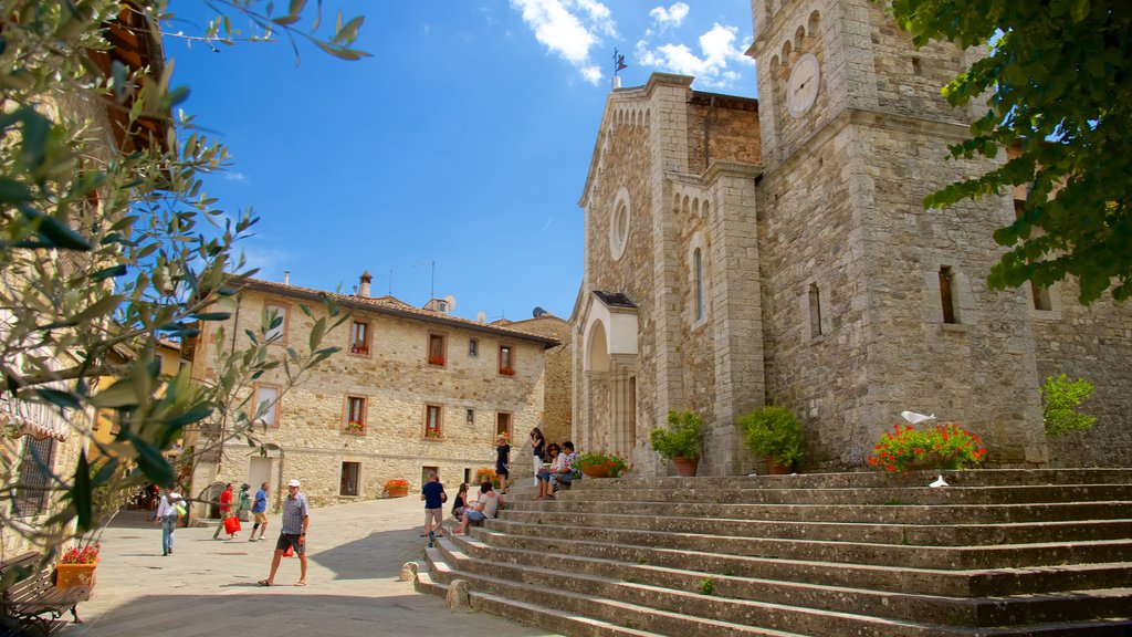 Castellina in Chianti che include religiosità, architettura d\'epoca e chiesa o cattedrale