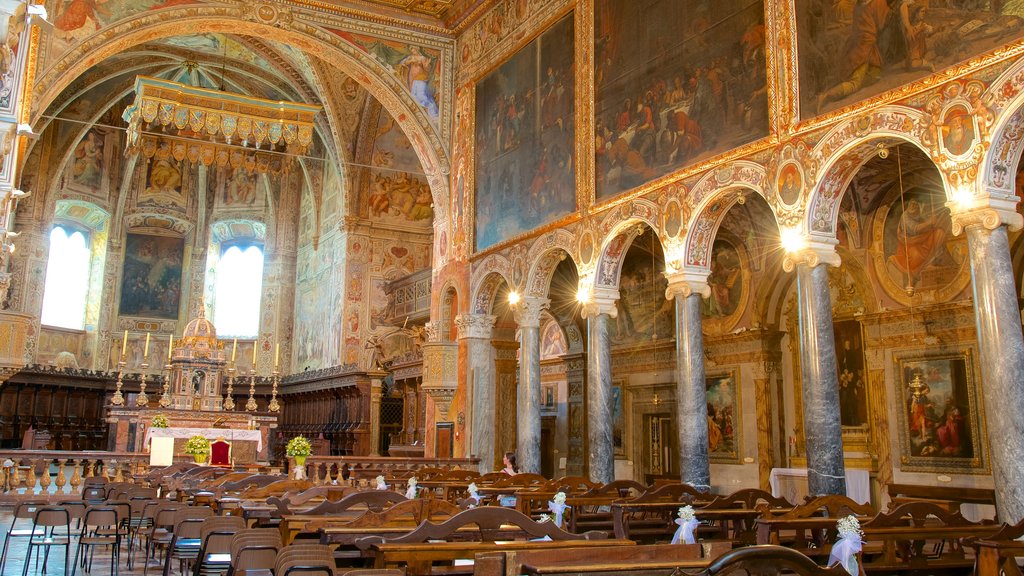 Basilica San Pietro which includes art, a church or cathedral and heritage elements