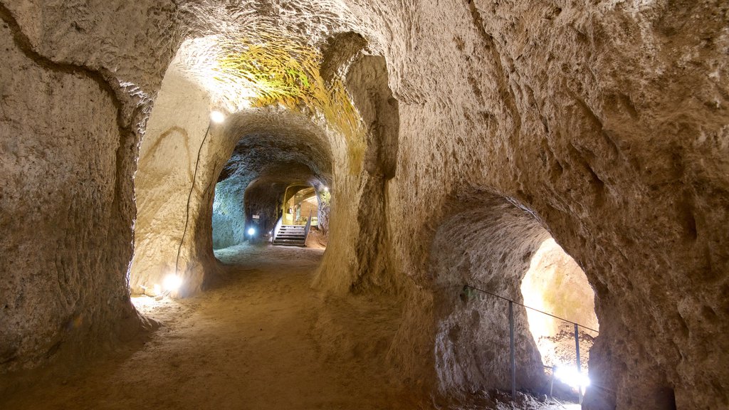 Etruscan Orvieto Underground showing interior views and a ruin