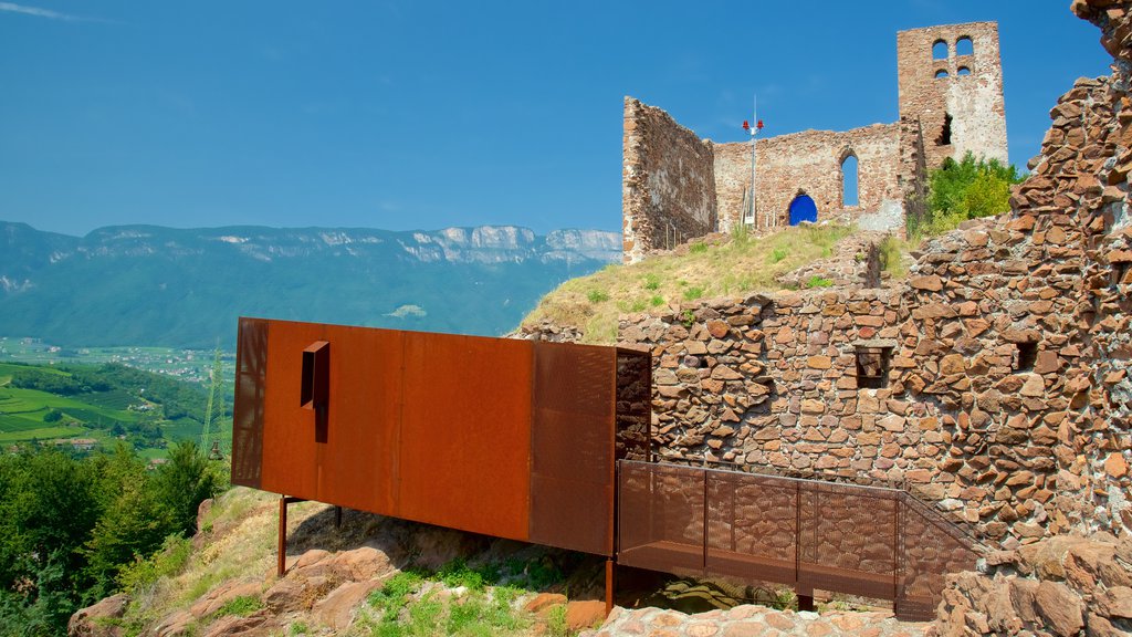 Messner Mountain Museum Firmian showing building ruins and heritage elements