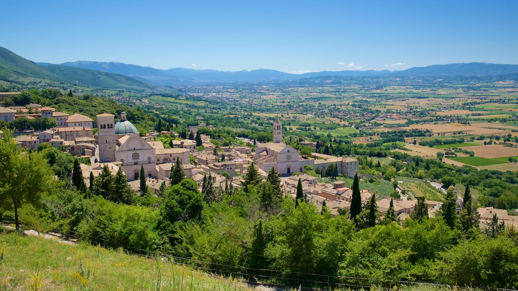 Assisi which includes landscape views, heritage architecture and a city