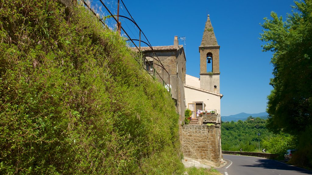 Pitigliano which includes a small town or village