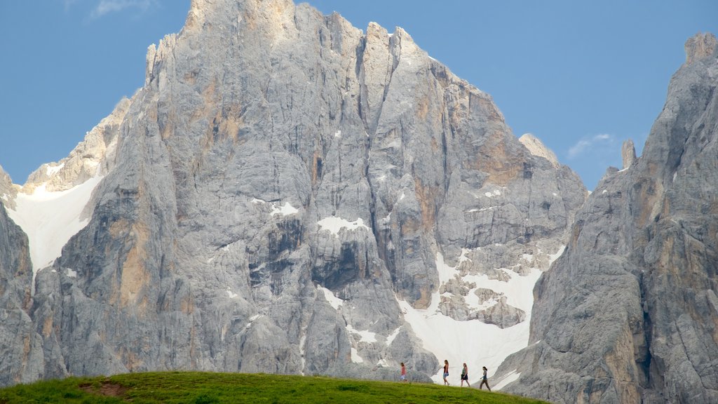 Passo Rolle showing mountains and hiking or walking