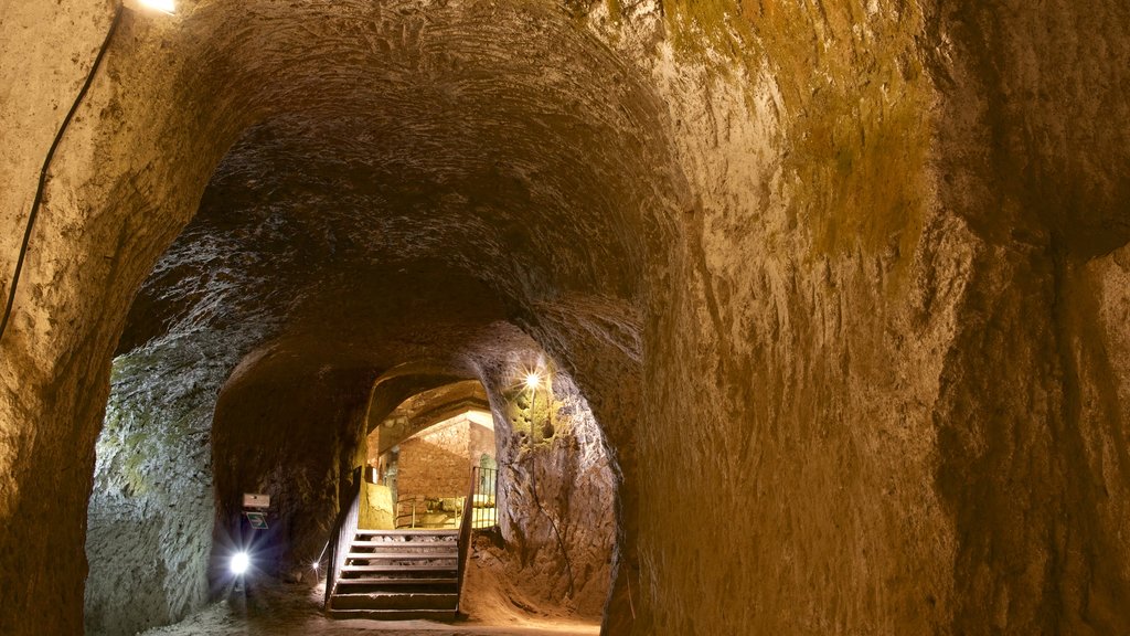 Etruscan Orvieto Underground showing heritage elements and caves