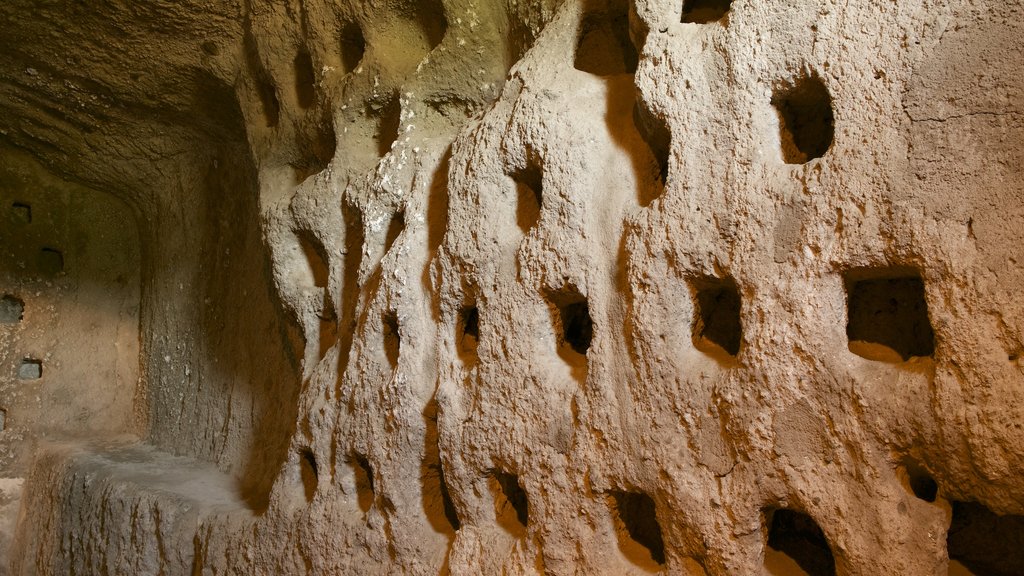 Etruscan Orvieto Underground showing caves and heritage elements