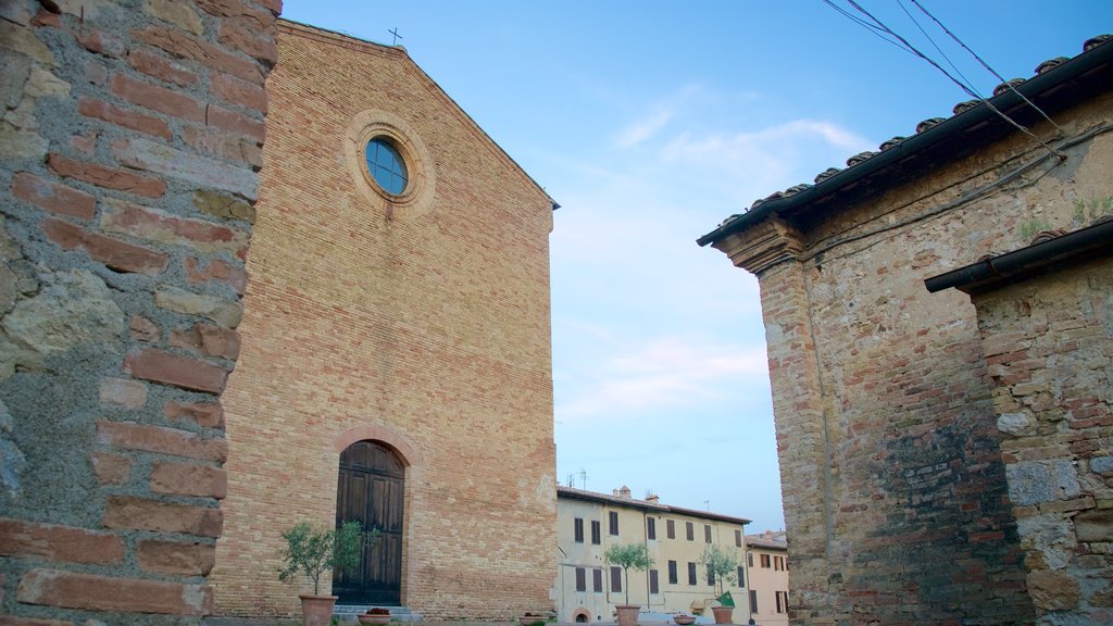 San Gimignano mostrando uma igreja ou catedral e arquitetura de patrimônio