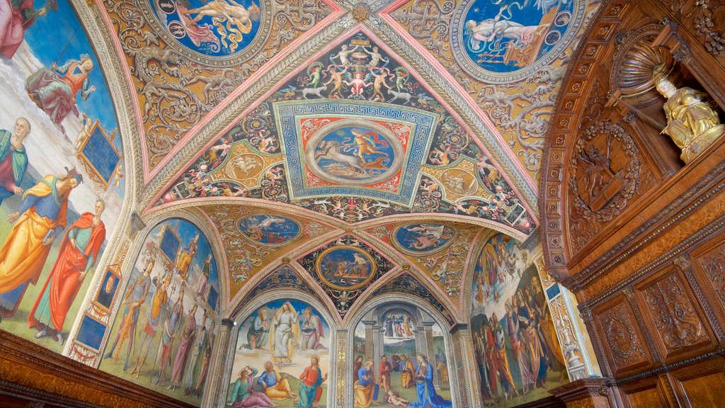 Perugia featuring religious elements, art and interior views