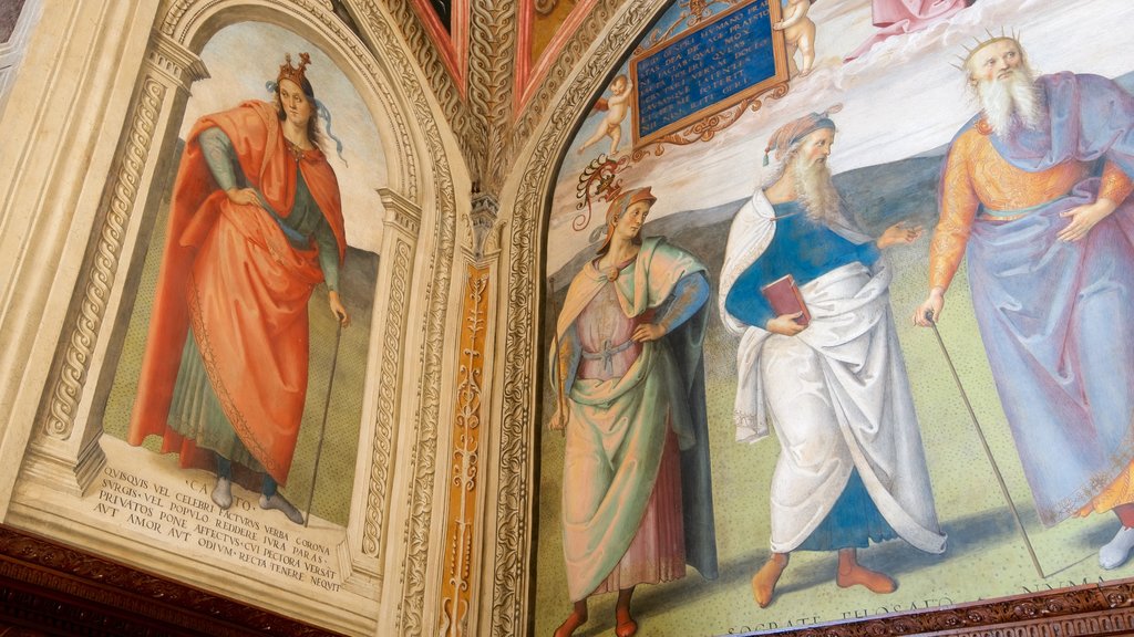 Perugia toont interieur, religieuze elementen en kunst