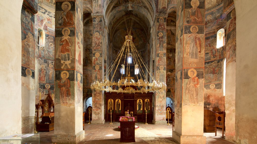 Fruska Gora National Park which includes interior views and a church or cathedral