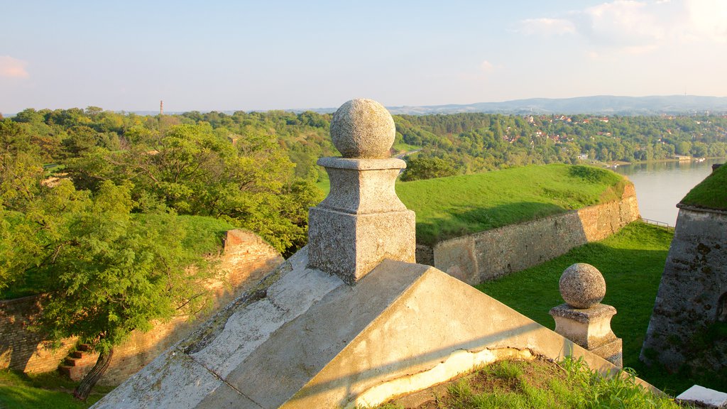 Petrovaradin Fortress showing heritage architecture and a city