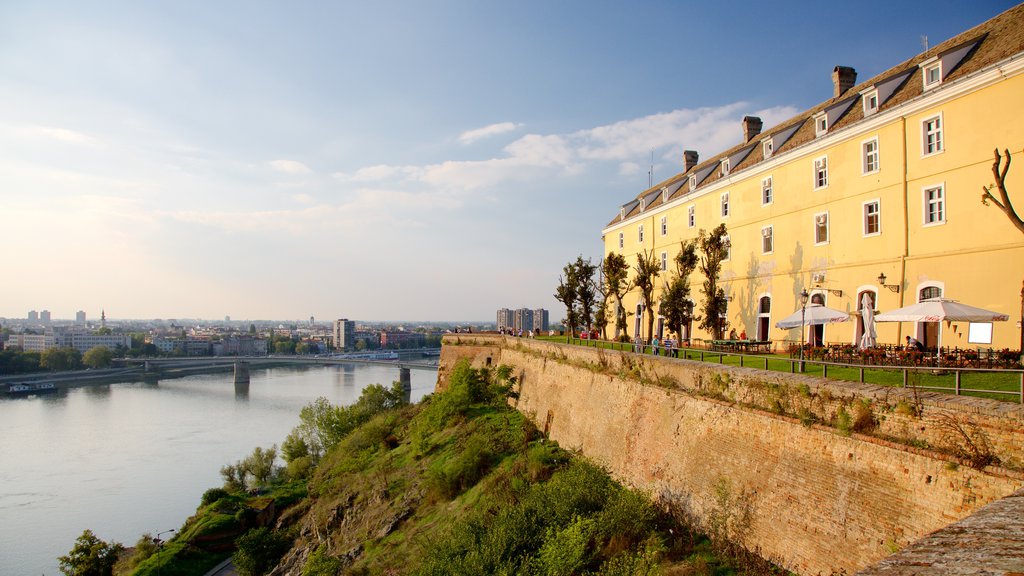 Petrovaradin Fortress featuring chateau or palace and a river or creek