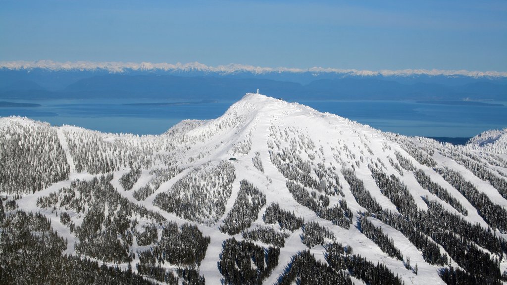 Mount Washington Alpine Resort que inclui linha do horizonte, montanhas e neve