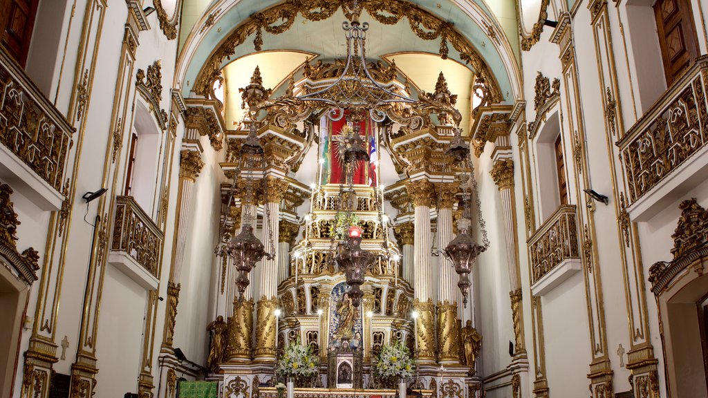 Church of Nosso Senhor do Bonfim featuring a church or cathedral, religious aspects and interior views