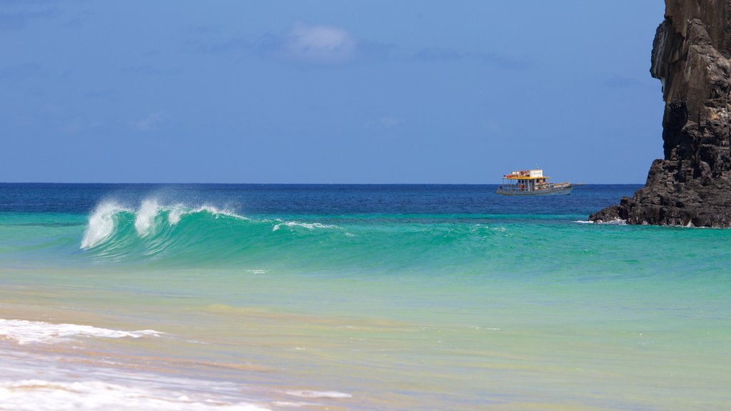 Cacimba do Padre Beach featuring waves and general coastal views